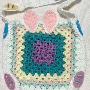 Colorful Handmade Easter Bag with Bunny ears